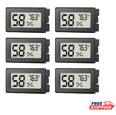 6 Pack Mini Hygrometer Indoor Humidity Meter, Small Digital Thermometer Humidity