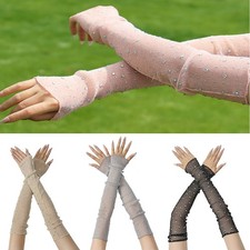 Transparent Shiny Drive Cycling Arm Cover Outdoor Sun Protection Oversleeve