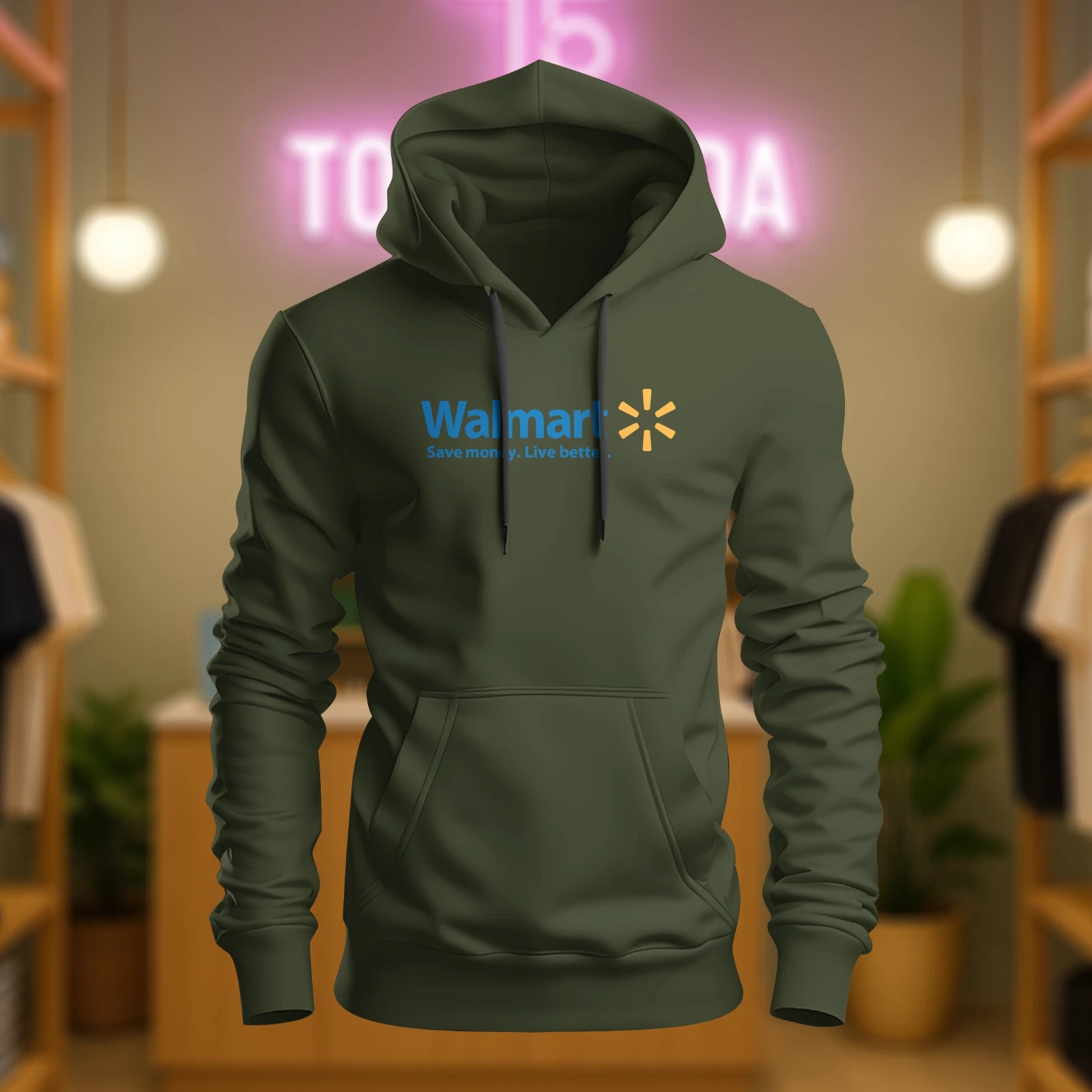 Walmart Logo Hoodie T-Shirt USA Flag