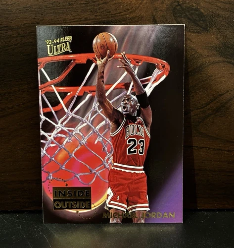 Michael Jordan Fleer Ultra 1993-94 Inside Outside Insert 4 of 10 Chicago Bulls