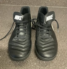Nike Tiempo X Black Astroturf Football Trainers Adult Size 7.5.