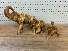 Resin Elephant Statue Figurines Family of 3