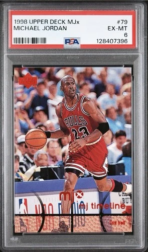 1998 UPPER DECK MICHAEL JORDAN MJX CARD #79 *GRADED PSA EX-MT 6 - BULLS!