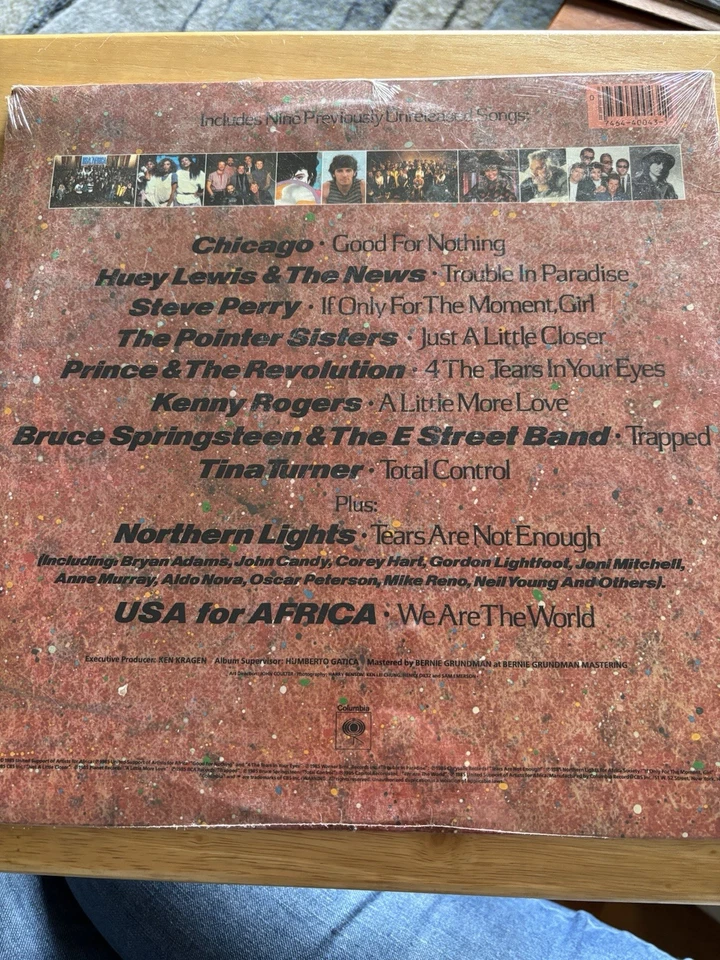 WE ARE THE WORLD 1985 Factory Sealed MINT VINYL w/Hypersticker Record - Image 3 of 4
