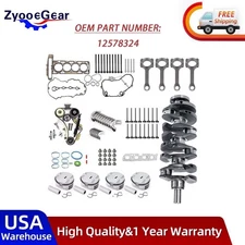 Engine Rebuild Overhaul Kit Crankshaft Rods Timing For Chevrolet Buick GMC 2.4L
