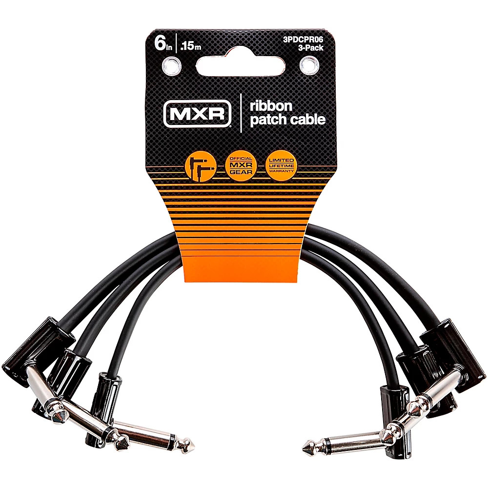 MXR 3-Pack 6 Ribbon Patch Cables Black 4990₽