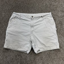 Carhartt Shorts Mens 40 Beige Canvas Workwear Carpenter Utility B144 PUT