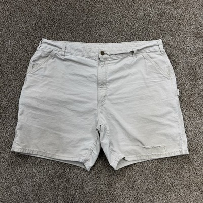 Carhartt Shorts Mens 40 Beige Canvas Workwear Carpenter Utility B144 PUT