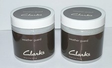 Clarks Weather Guard 4 Oz Natural Wax Leather Lubricant Protector Lot of 2