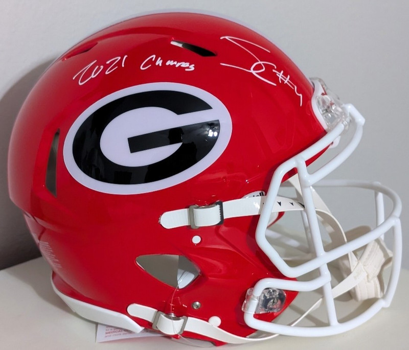 James Cook Signed Full Size Authentic On-Field Georgia Bulldogs College Helmet