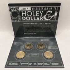 2013 $1 One Dollar 4 Coin Set - Holey Dollar and Dump - Uncirculated RAM