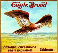 Ontario Cucamonga Eagle Orange Citrus Fruit Crate Label Art Print