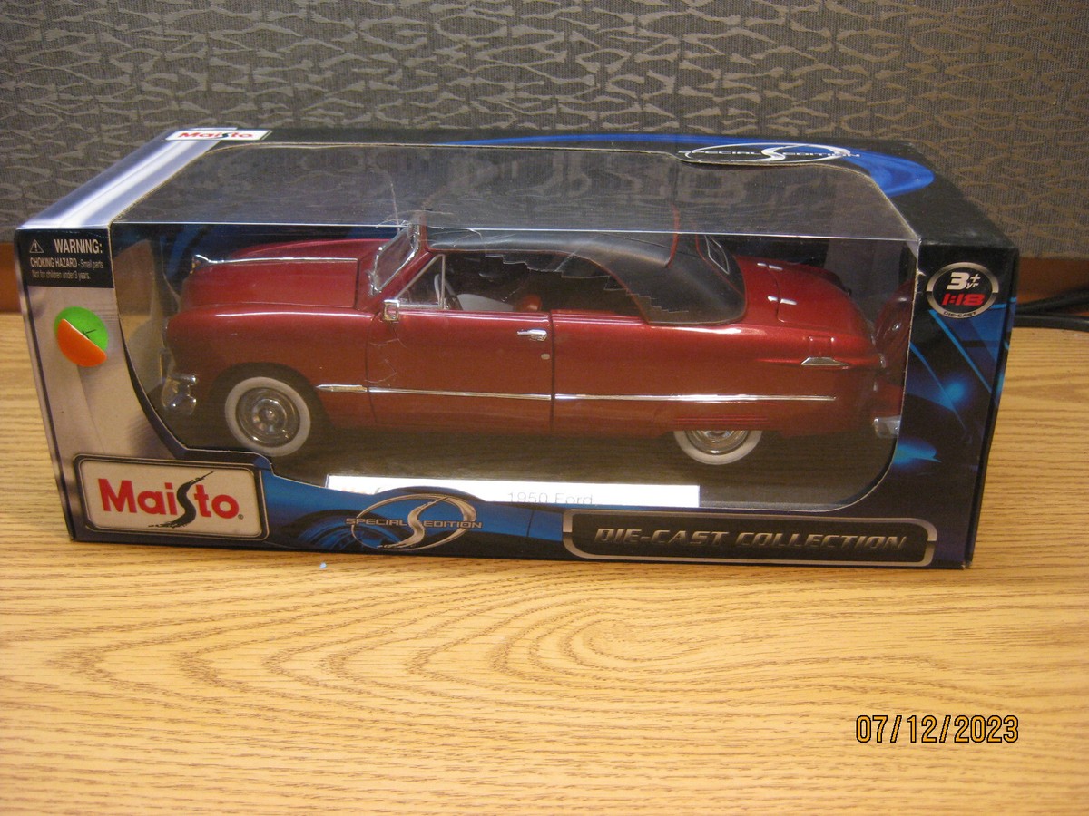 1/18 1950 FORD CONVERTIBLE TOP UP IN RED BY MAISTO # 31800 | eBay