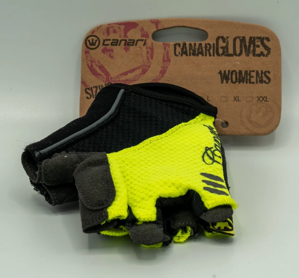 Women's Canari Aurora Bicycling Gloves Size Small in Killer Yellow Color — 第 2/3 张图片