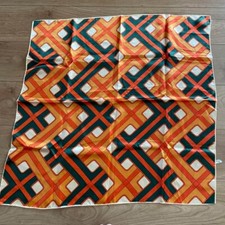 Vintage Retro Scarf/Pocket Square/Handkerchief, Acetate100 from Japan
