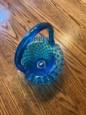 Fenton Blue Glassware Colonial Hobnail Pattern