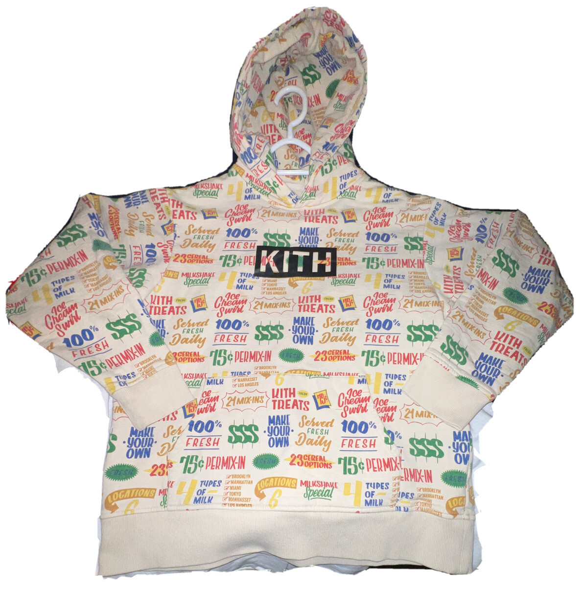 Hoodie Kith Treats Got Milk Kith Treats Hoodie Mens M All Over