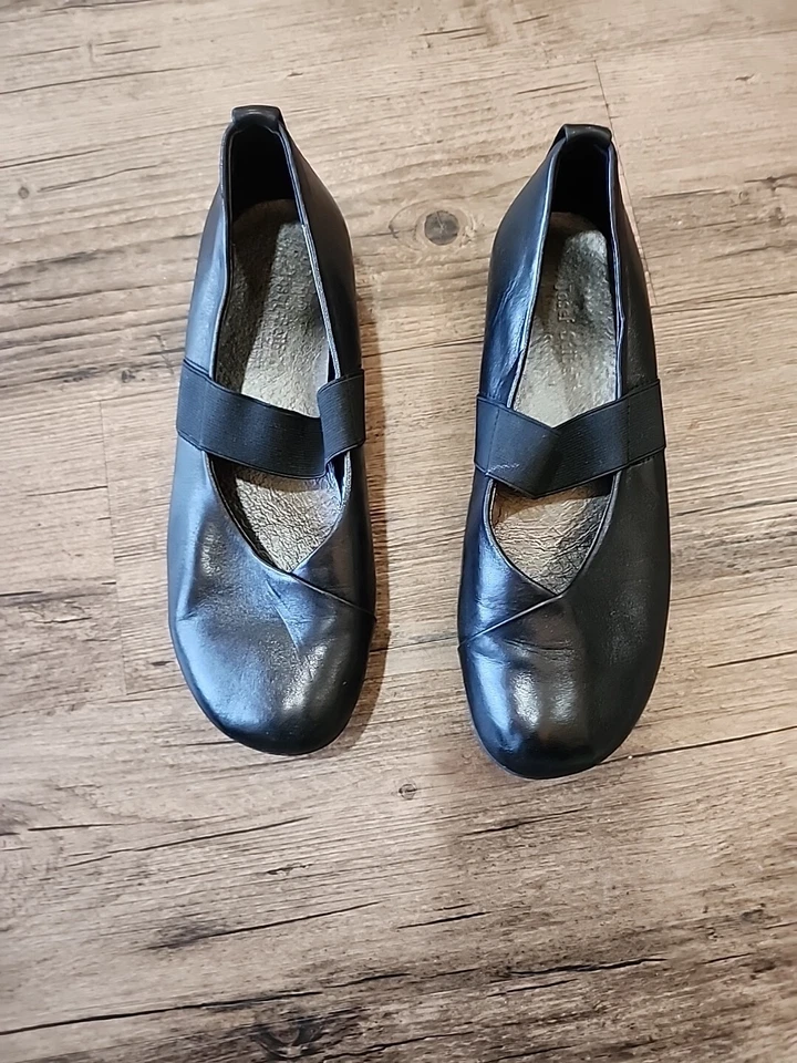 Zapatos JOSEF SEIBEL Talla 10 Faye 15 Sin Cordones Planos Cuero Negro Mary Jane Foto 2 de 4
