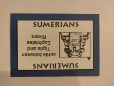 PERSPECTIVE Time Line Game 1992 card used SUMERIANS World History free shipping