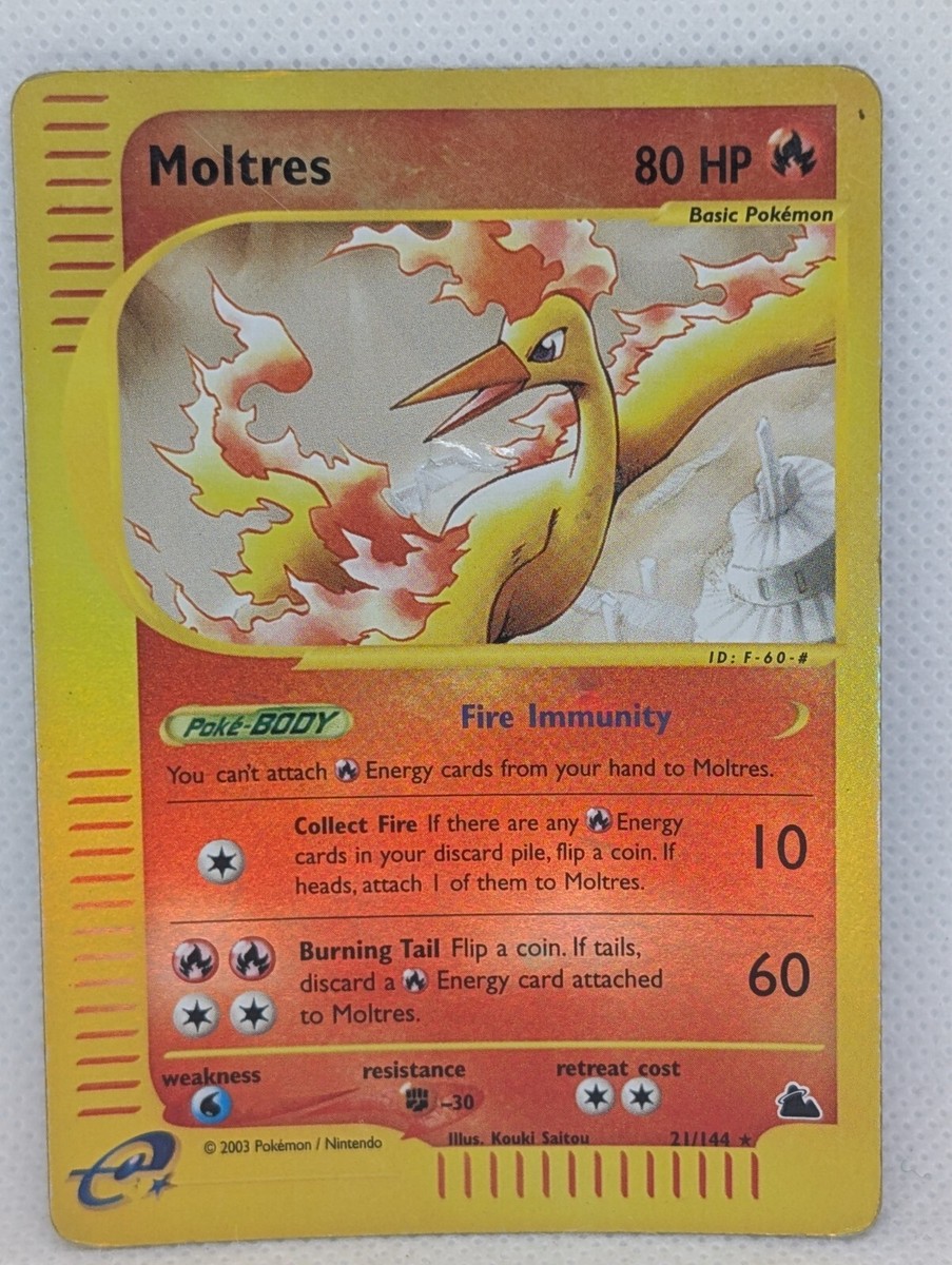 Moltres 21/144 Skyridge Reverse Holo Rare Pokemon TCG Nintendo