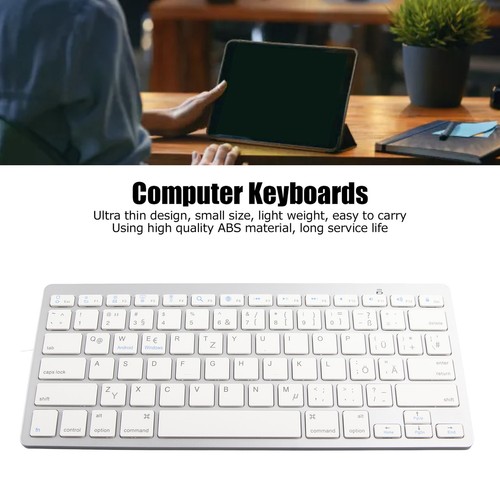 Wireless Keyboard Mini 78 Keys Thin White Computer Keyboards For Andr BST - Picture 21 of 46