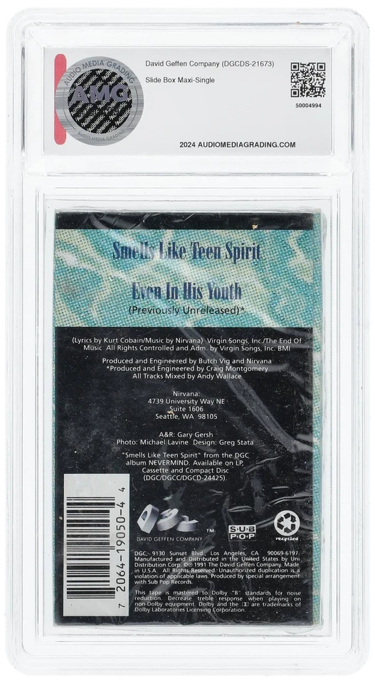 SEALED, Nirvana – Smells Like Teen Spirit, Audio Cassette, AMG [7], US, 1991 - Image 2 of 2