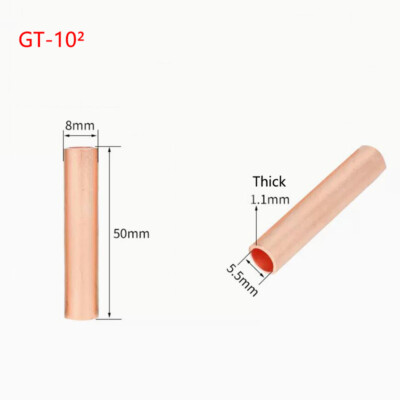 Copper Tube Crimping Terminal GT-10² Cable Connector Cold Pressed Terminal New