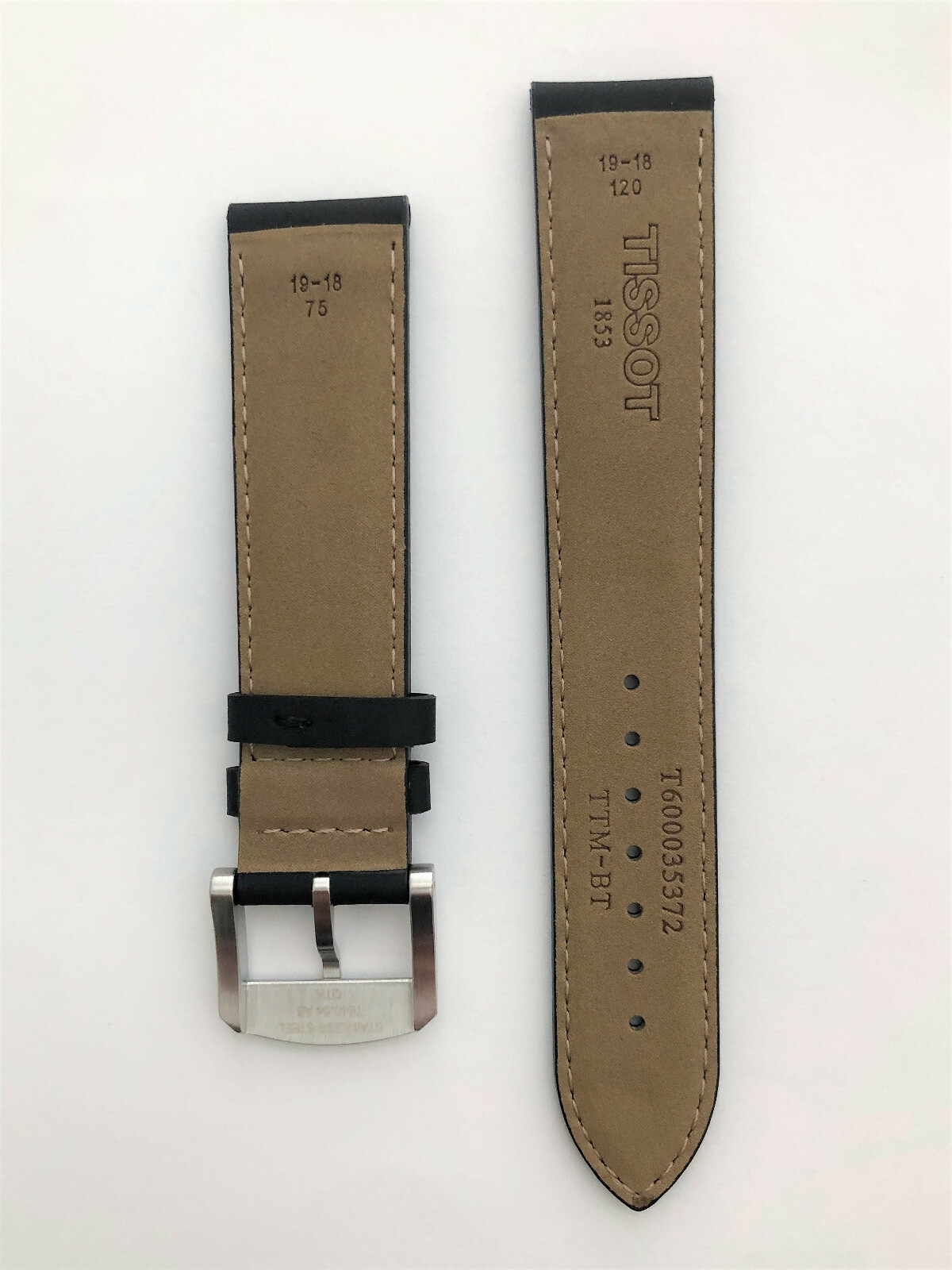 Original Tissot T095410A / T095417A 19mm Black With Red Rubber - Foto 10