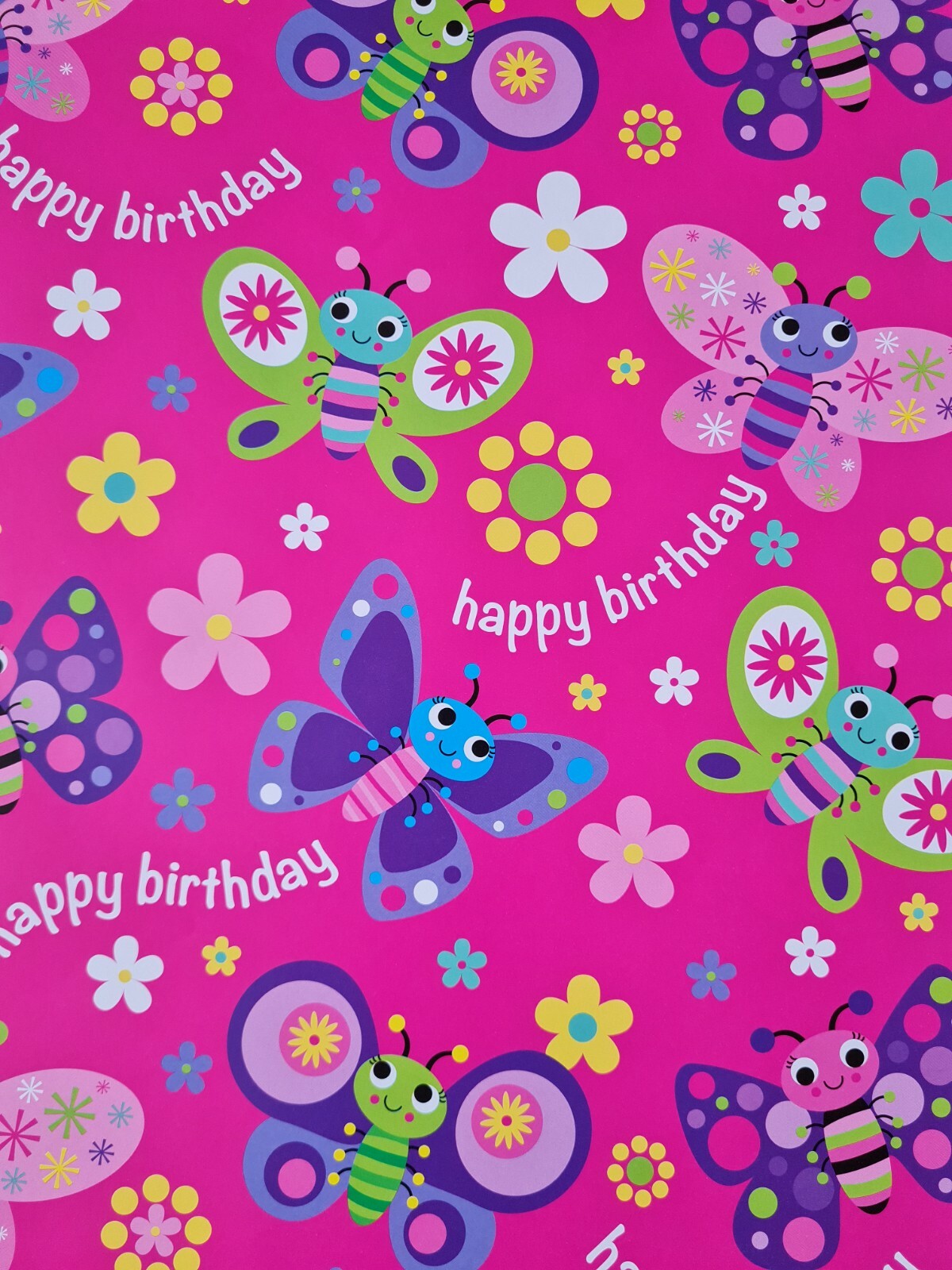 10 SHEETS OF THICK GLOSSY ASSORTED CHILDREN'S BIRTHDAY WRAPPING PAPER