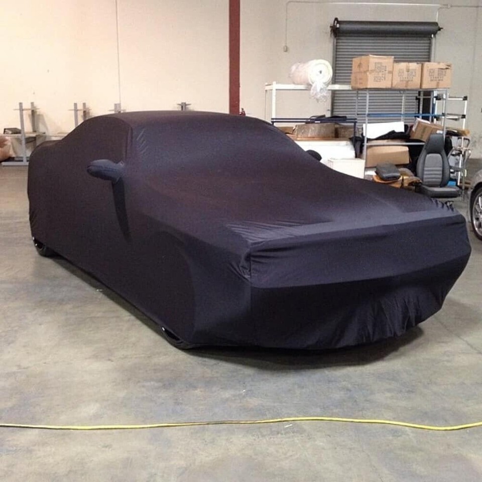 Indoor Full Elastic Car Cover Stretch For NissanGTR 2Door Coup BLACK