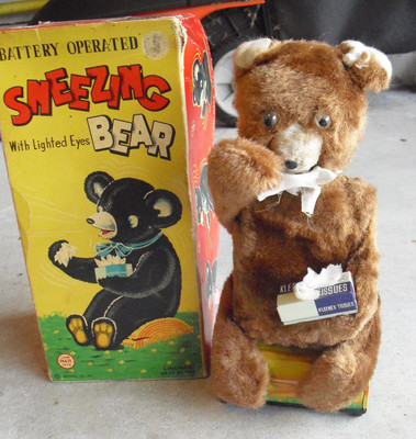 RARE 1950s Linemar Japan Battery Operated Kleenex Sneezing RARE 1950s Linemar Japan Battery Operated Kleenex Sneezing