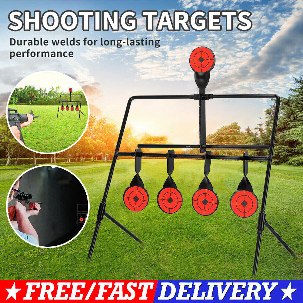 Airsoft Shooting Target Gun Practice Self Resetting Air Gun Rifle Targets Metal