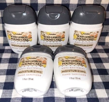 5-Pack ICED LEMON POUND CAKE Moisturizing PocketBac Sanitizers Bath & Body Works