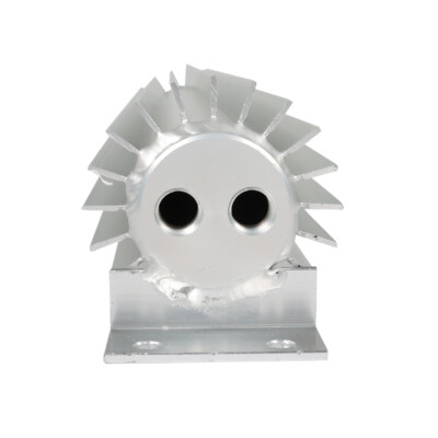 Universal 18 Row Aluminum Dual Pass Finned Transmission Oil Cooler Kit – 1/4 NPT, Silver