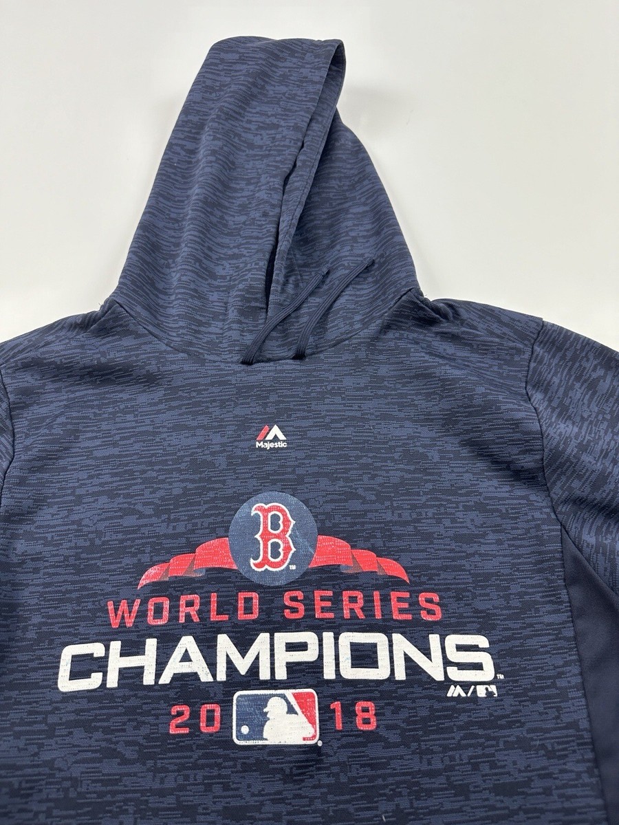 Boston Red Sox Hoodie Sweatshirt Mens Small Blue 2018 World Series