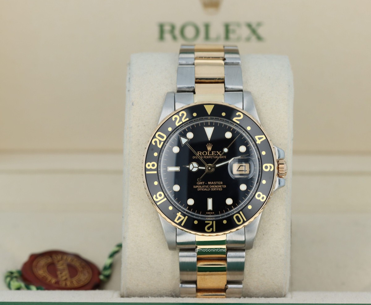 Rolex 16753 GMT-Master 18kt Yellow Gold & Stainless Steel Vintage