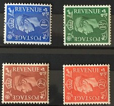 KGVI 1951 Definitives Set of 4 SG504a - SG507a Sideways Watermark MNH