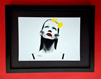   DEATH NYC Hand Signed Print Framed  16X12in COA ''RED LIPS, NO RULES''