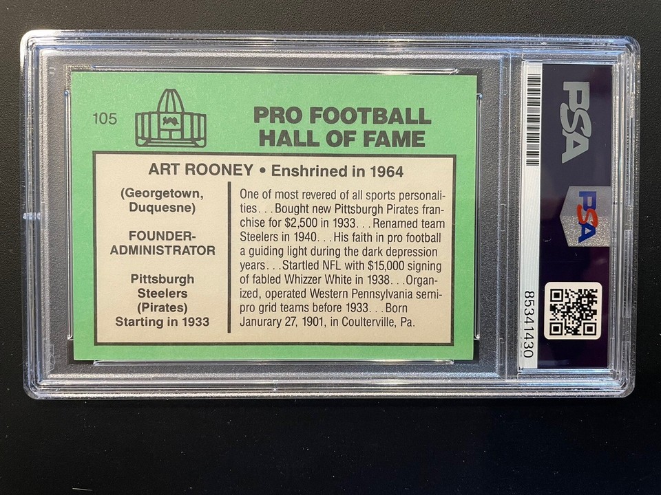 Art Rooney Signed 198588 Football Immortals Football HOF Steelers PSA