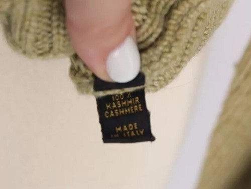 NEW Loro Piana 8-Ply Cashmere V-Neck Pullover Sweater SZ 40 Lime Green $1,425 - Picture 6 of 7