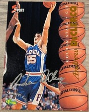 1995 Classic 5 Sport Silver Foil Signature Die-Cut Andrew DeClercq #S25 Rookie