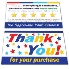 100 for eBay Seller Notes Thank You Cards For Order Purchase Business