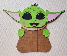 Baby Yoda. Scrapbook, Card making Paper Piecing