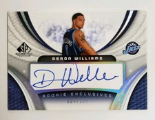 2005/06 SP Game Used Deron Williams Auto Rookie Exclusive Autographed Card /100