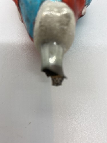 Vintage Rare Mercury Glass Blown Clown Ornament West Germany Flaw - Picture 6 of 9