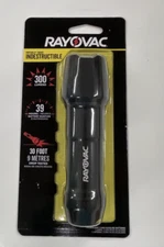 Rayovac Virtually Indestructible Flashlight 300 Lumens 30 Ft Drop 39 HR Battery