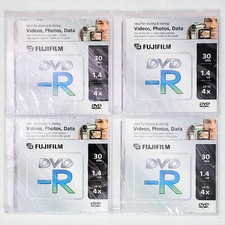  LOT of 4 Fujifilm 25302444 DVD-R Camcorder 1.4 GB 30 Min 4X