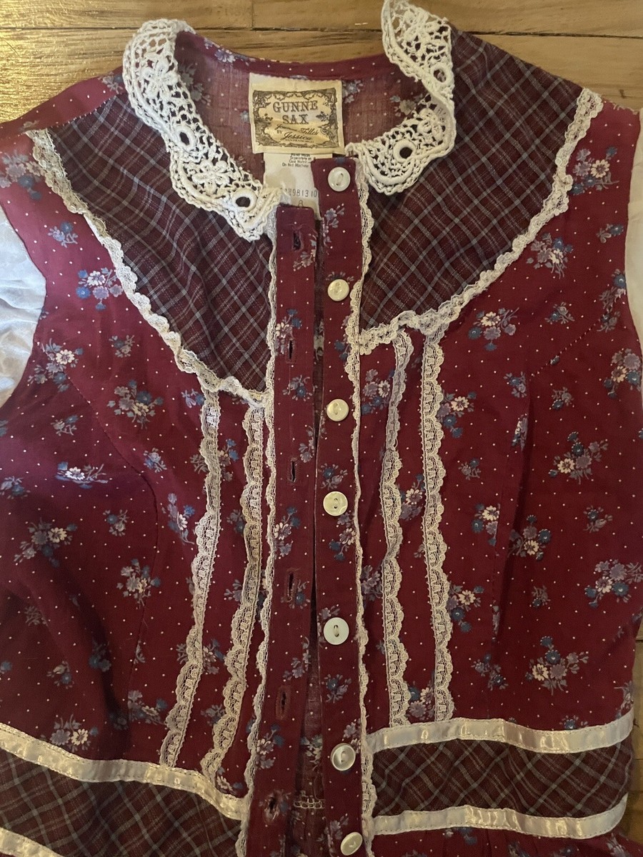 70s Vintage Gunne Sax Gunnie Floral Prairie Dress 1970s | eBay