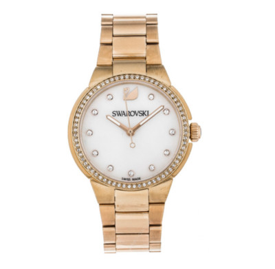 SWAROVSKI CITY MINI 32MM MOP ROSE GOLD WOMEN'S BRACELET WATCH 5221176
