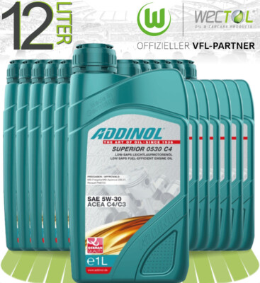 12x1 Liter Addinol SUPERIOR 0530 C4 LOW SAPS MB 226.51 Renault RN0720 ACEA C3 C4
